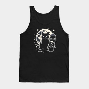 Skateboard cat Tank Top